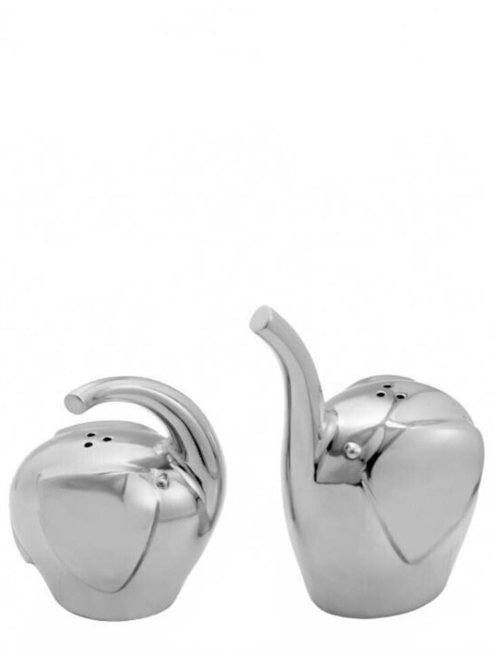 BRAND NEW IN BOX Nambe’ Savanna Elephant Salt & Pepper Shakers